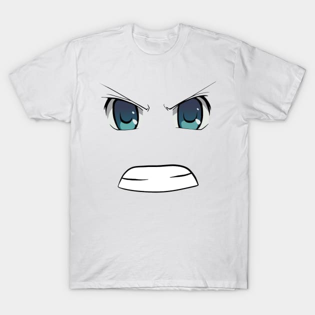 Angry Anime Face T-Shirt by NyteVisions